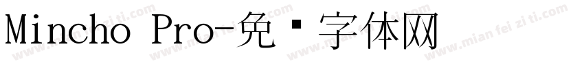Mincho Pro字体转换